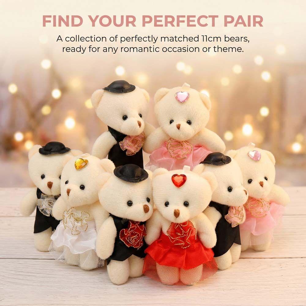 12pcs/bag Plush Animal Bear Plush Foam Toys Cartoon Cartoon Bouquet Doll Girl Birthday Gift