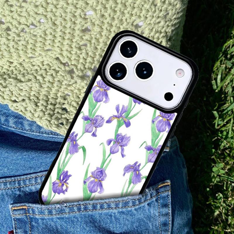 Irises Painting Phone Case Cover Compatible with for IPhone 17air 16e 15 14 13 12 11Pro Max 17 Air
