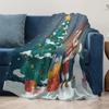 Tuniu Christmas Santa Blanket Sofa Bed Throw Warm Cozy Decorative Gift for Kids and Adults