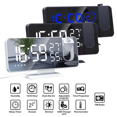 Led Digital Projektion Wecker Tisch Elektronischer Wecker Mit Projektion Fm Radio Zeit Projektor Schlafzimmer Nachttisch Uhr