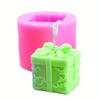 3D Christmas Gift Box Candle Silicone Mold DIY Fondant Cake Mould Aromatherapy Plaster Cookie Baking Candy Molds Christmas Decor