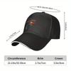 Adjustable Black Baseball Cap with Fierce Dragon Flame Embroidery – Breathable, Sun-Protective, and Stylish
