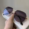 Fashion Hexagon Sunglasses Retro Metal Frame Polygon Square Shades UV400 Protection Vintage Trendy Eyewear UV400 Protection