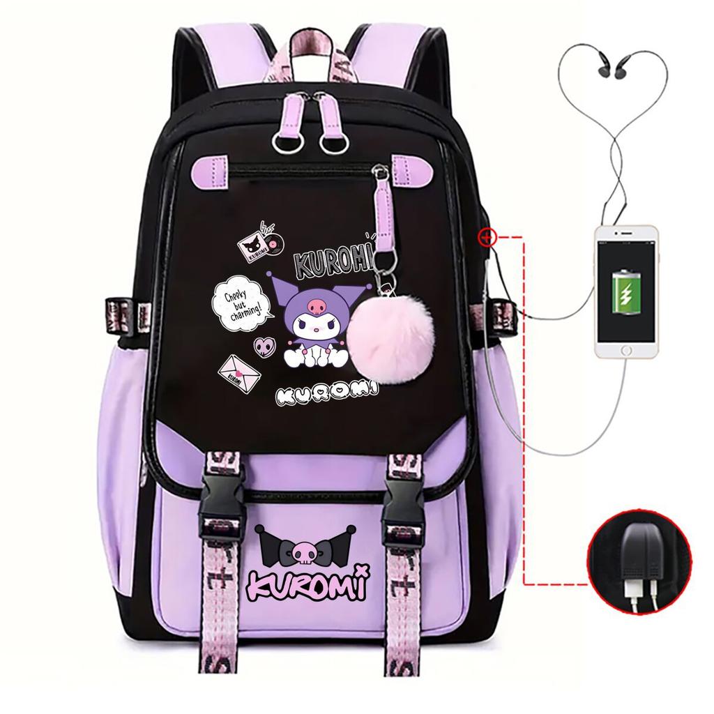 Universal Schoolbag Animation Cartoon Popularity Peripheral Printing Student Casual Backpack Multi-Function With Usb