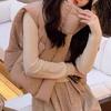 Women's Thick Warm Vest Autumn Winter Zipper Closure Loose Jacket with Pockets Windproof Stand-Up Collar Gilet for Daily Wear Dating Street Office