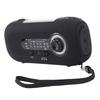 Solar-Wetterradio mit 1W 5-LED-Taschenlampe (3 Helligkeitsstufen), 4 Lichtmodi, SOS, Kurbelbetrieb, Typ-C-Aufladung, 2000mAh Akku, Notfall-Wetterradio