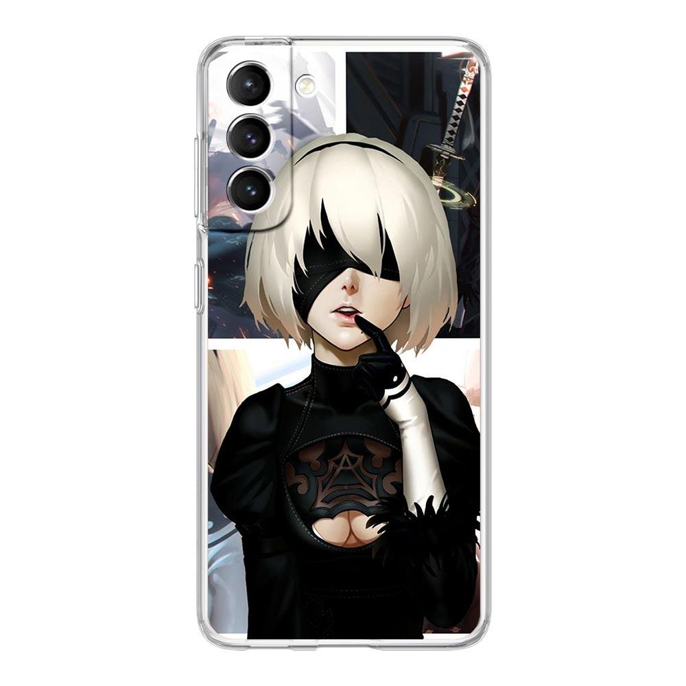 

Чехол для телефона с рисунком Nier Automata для Samsung Galaxy S22 5G S20 Ultra S21 FE 5G S10E S9 S8 S10 Plus Note 20 10 Lite, прозрачный чехол Samsung S10E