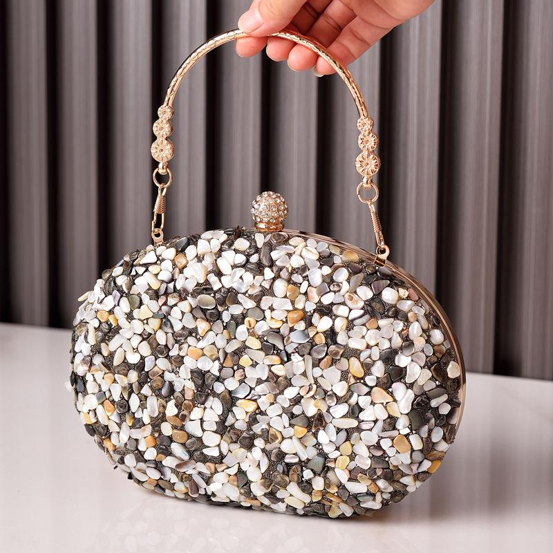 Multicolor Rhinestone Bag for Women Diamond Evening Wedding Handbag Designer Luxury Clutch Purse Purple Crossbody Shoulder Bag