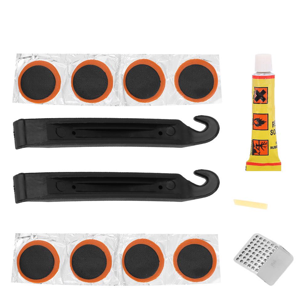 Mini Portable Tire Self Adhesive Patch File Levers Bike Tires Puncture Repair Tools Kit Cycling