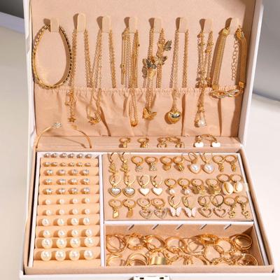 Set di orecchini ad anello atmosferici dorati da 115 pezzi (Design Europeo e Americano, Senza Scatola)