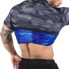 Übergröße Herren Schweiß-Top mit kurzen Ärmeln Polyester-Mischung Bauchformer Core Trimmer Fitness Sportbekleidung