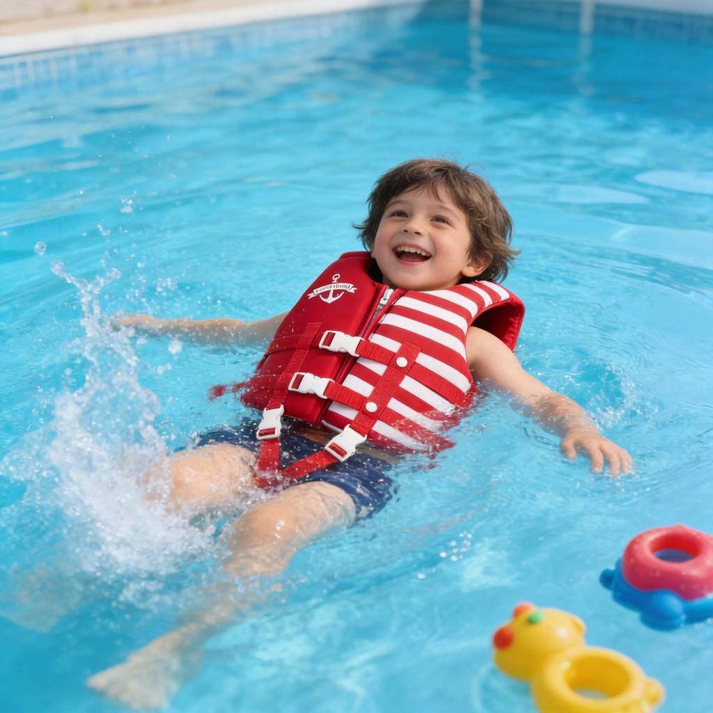 Childrens Life Vest With Foam Floatation For Swimming Safety And Water Play