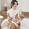Spring Knit Two-Piece Set: Stylish Short-Sleeve Top for Middle-Aged & Elderly Women