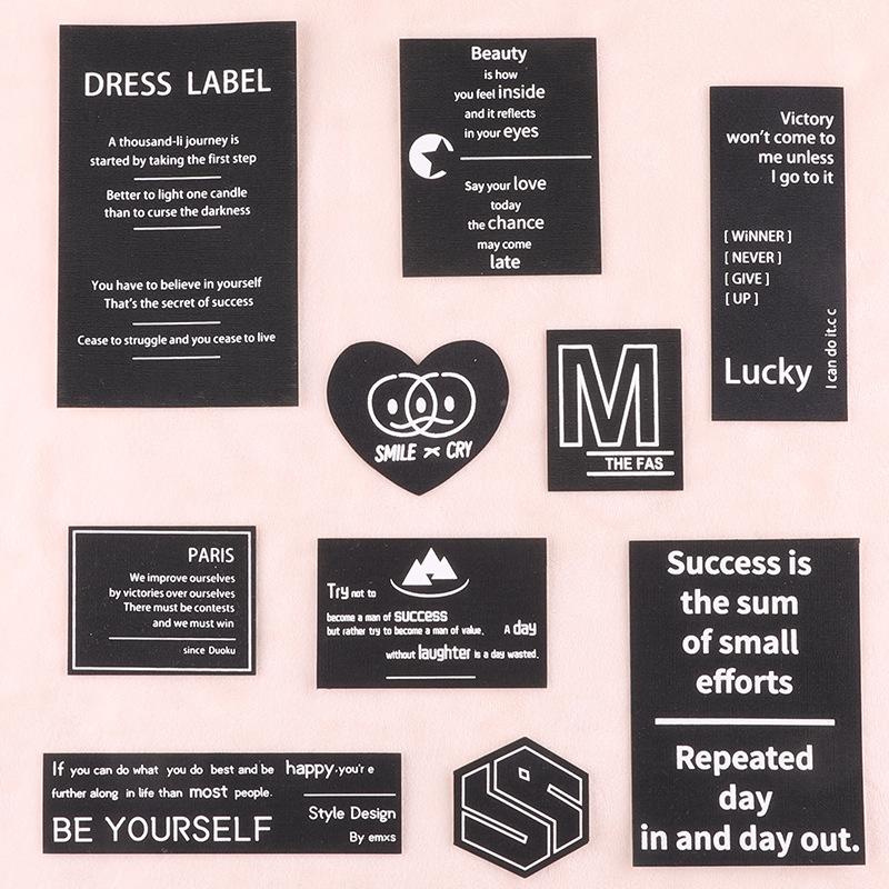 Hole Repair Sticker Accessories Offset Printing Flower Cloth Label Self-Adhesive Leather Jacket Down Jacket Patch Sticker English Letter Cloth Sticker