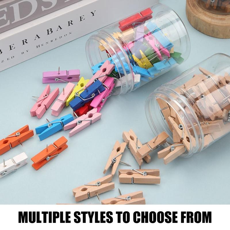 Wood Push Pin Cork Board Decorative Thumb Tacks Irregular Shape Map Tacks Marking Pin for Bulletin Board Paper