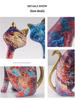 European Style Faux Wood Grain Cat Figurine - Valentine's Day Resin Craft Decor
