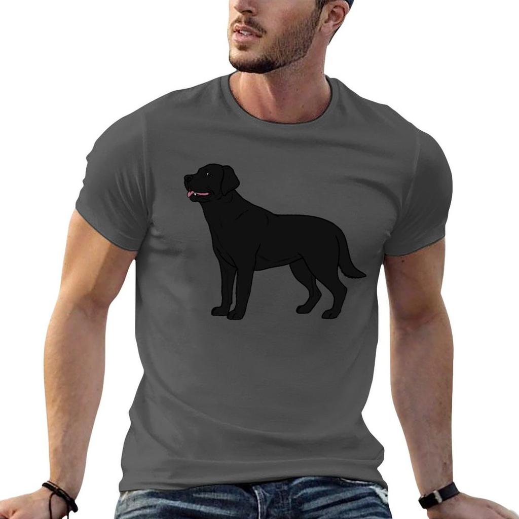 Black Lab Tshirt Christmas Casual Short Sleeve Top