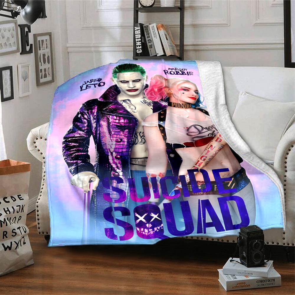 Dc Character Joker Harley Quinn Blanket Ultra-Soft Suitable for Picnics Office Chair Bedding Four Seasons Multipurpose Modern