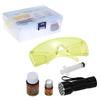 Auto Conditioner Lk Detector UV Flashlight Refrigerant Lk Detection Tool Kit Car AC Lk Test Flashlight 21 LED UV Dye Fluorescent Glasses