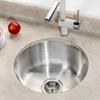 Stainless Steels Round Kitchen Sinks Bathroom Hand Wash Basin Sink Single Bowl Dish Washing Sink Dishwashing Pool