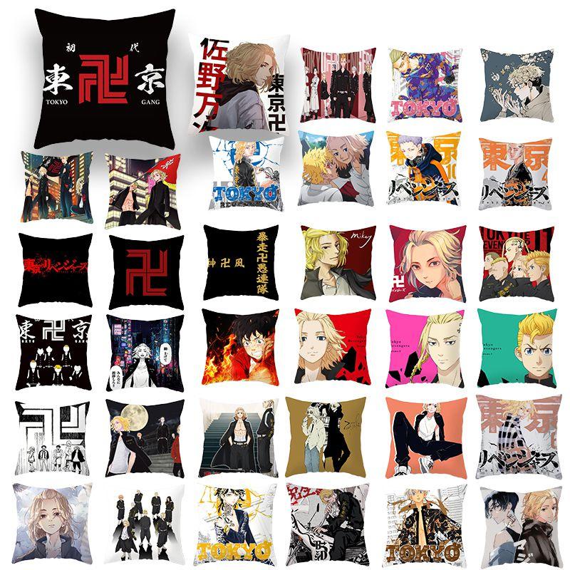 Tokyo Revengers Printed Throw Pillow Cover 18in Soft Cushion Case For Cozy Interiors