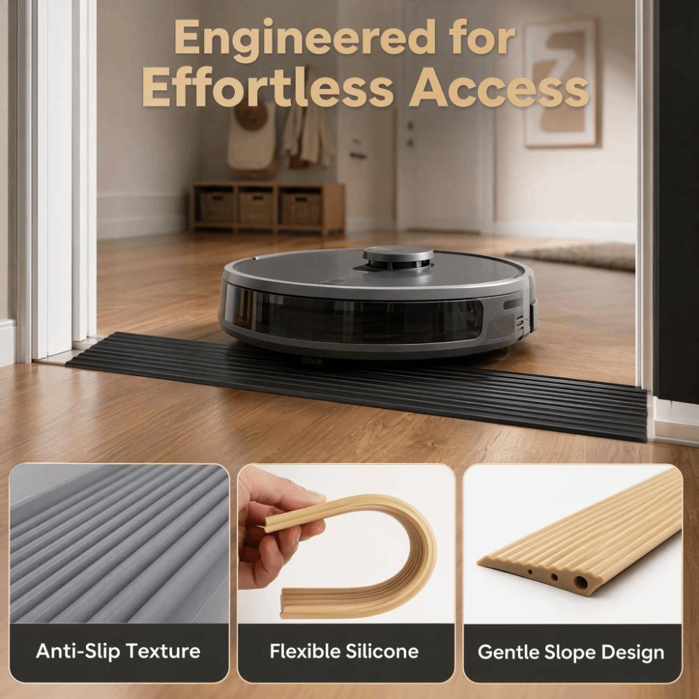 1M Self-adhesive Threshold Ramp Bendable Door Sill Pad Robot Vacuum Pass