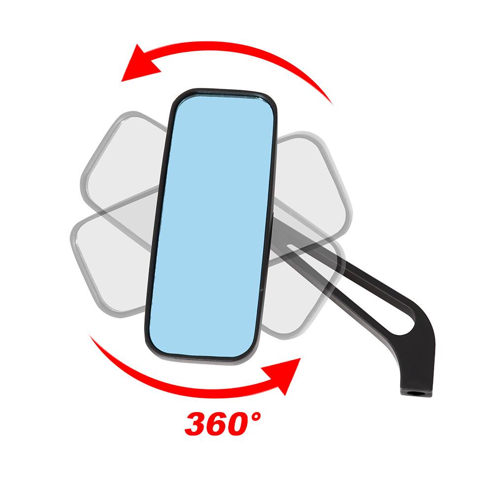 Aluminum Square Blue Anti-Glare Motorcycle Rearview Mirror