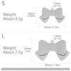 5pcs Blank Bow Dog Pendant Bow Tie Pet Collar Accessories Cat Dog Puppy Anti-lost Collar Pendant