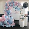 Pink and Blue Balloon Arch Kit, 100pcs Light Blue Macaron Pink Balloon Garland Kit for Gender Reveal, Different Sizes Baby Blue Pastel Pink Balloons