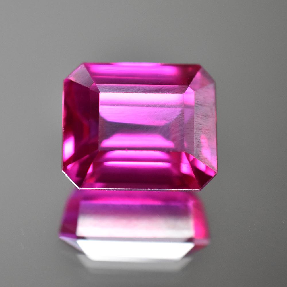 25Ct CERTIFIED Natural Pink Sapphire 15x13mm PERFECT Emerald Cut Loose Gemstone