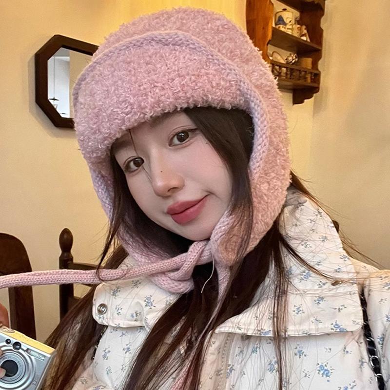 Autumn And Winter Able Ear Protection Warm Lei Feng Hat Ladies All-Match Knitted Wool Hat