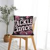 Tackle Breast Cancer Football Pillowcase Polyester Cushion Cover Gift Pillow Case Cover Home Zipper 40X40cm