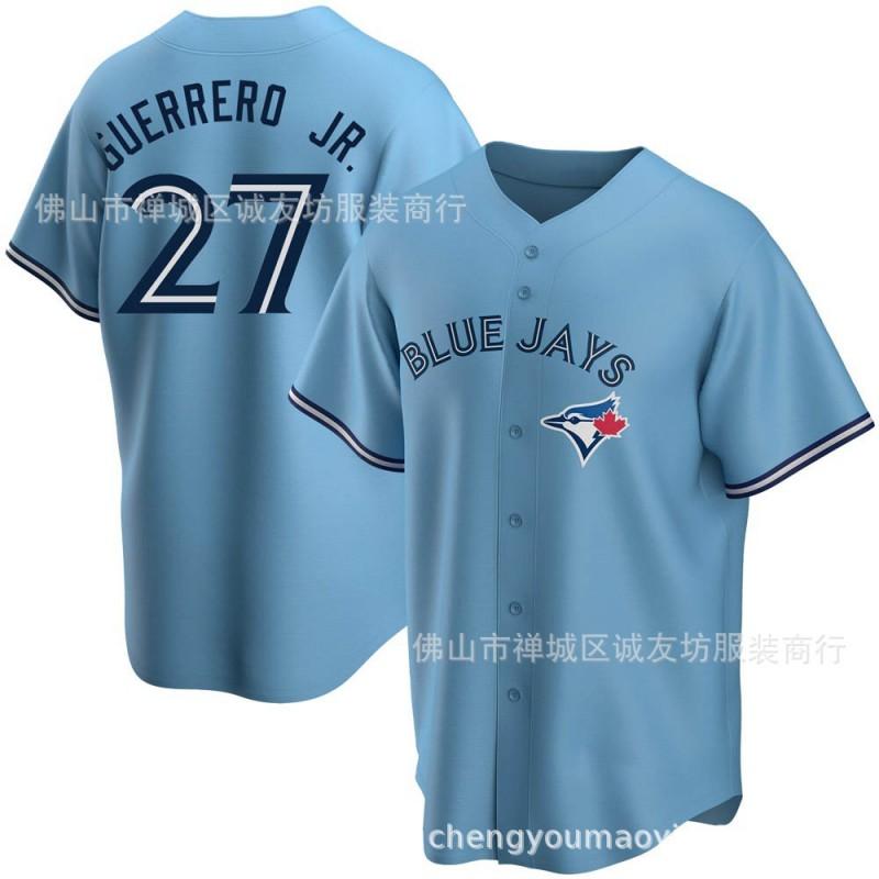 Mens Toronto Blue Jays Vladimir Guerrero Jr 27 Fan Baseball Jersey Unisex Sport Shirt Lightweight