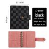 Authentic Cross Pattern A5 Notebook, Loose-Leaf A7 Checkered Planner, A6 Leather Notebook with Horizontal Ruled Pages
