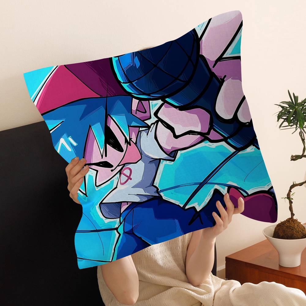 Game F-Friday Night F-Funkin Pico Boyfriend Pillow Gifts Home Office Furnishings Bedroom Sofa Car Cushion Cover Case 45X45Cm