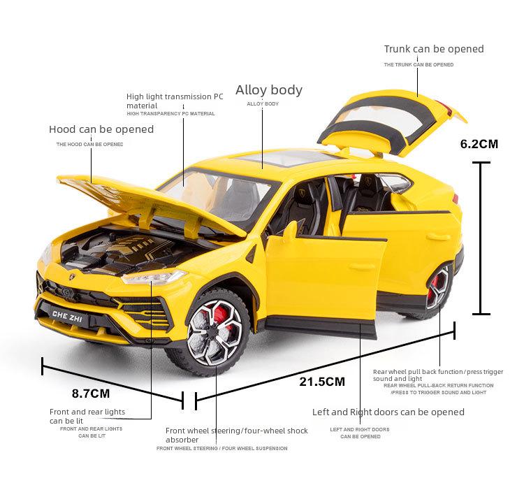 1:24 Lamborghini Urus Bison Alloy Car Model - Boy's Toy Car Ornament