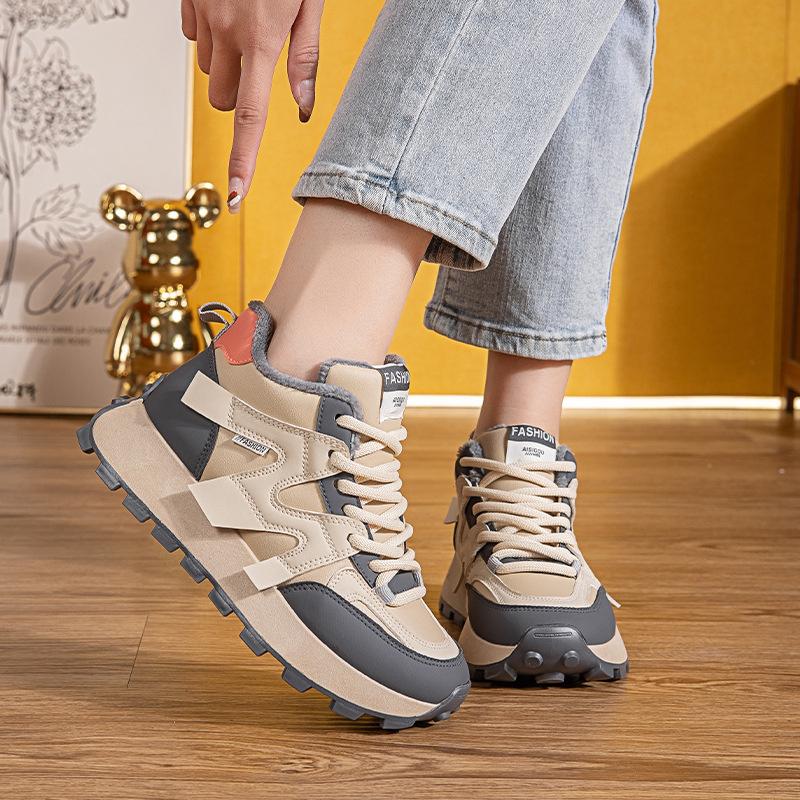 Μόδα Γυναικεία Αθλητικά Παπούτσια Τένις Χονσόλα Βελούδινη Ζεστά Χειμερινά Νέα Μόδα Τρέξιμο Και Ύψος Αθλητικά Παπούτσια