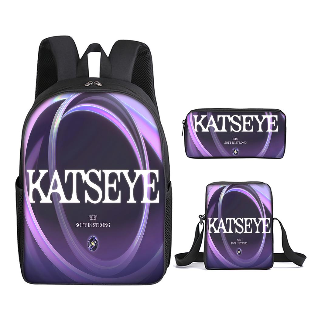 Fashion Novelty Kpop Katseye 3D Print 3pcs/Set pupil School Bags Laptop Daypack Backpack Inclined shoulder bag Pencil Case