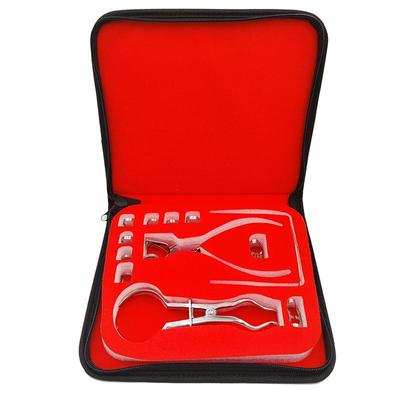 Kit di strumenti per perforatrice dentale Kit di strumenti per diga di gomma Pinza per perforatrice per dentista Strumenti ortodontici in acciaio inossidabile