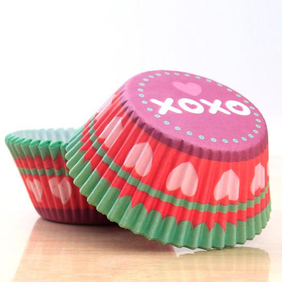 Jednoduchý DIY kreslený vzor Premium Cupcake Liner Bezpečná do mikrovlnné trouby Kuchyňské nástroje Košíček na muffiny