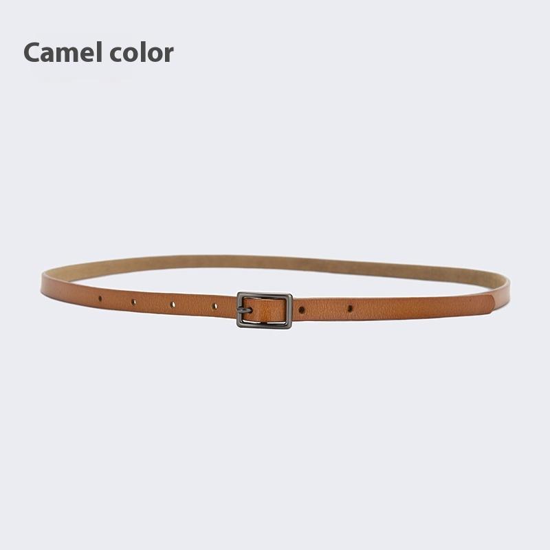 Ceinture Fine Décorative pour Femme Accessoires de Robe avec Jupe Été Noir Simple Polyvalent Mode Mode Petite Ceinture