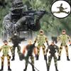Kids Toy 6pcs Army Soldier Playset Game Realistic Figure Boy Gifts Christmas