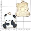 30 Mixed Black & White Enamel Panda Charms for DIY Jewelry