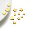 5Pcs 6mm 8mm 10mm Stainless Steel Heart Beads Star Spacer Beads DIY Jewelry Making Bracelet Making Necklace Findings Wholesale