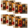 Of 4, 6, Or 8 Vintage Placemats with Geometric Designs - Ideal for Both Indoor And Outdoor Settings, Perfect for Enhancing Kitchen And Dining Room