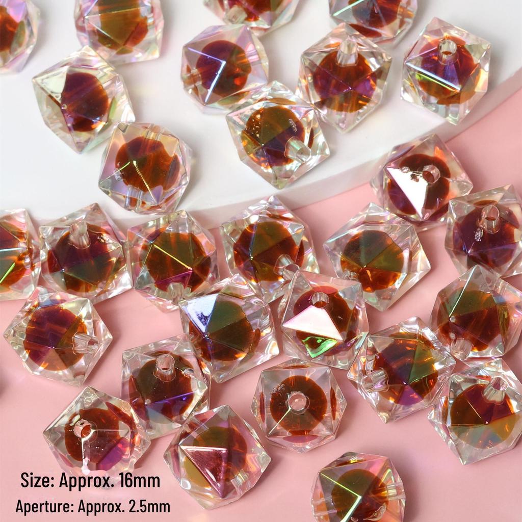 Cute Coffee-Toned Butterfly Flower Love Acrylic Beads for DIY Phone Chains and Necklaces