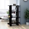 Bookcase - Black - 80x30x123.5 Cm - Wood - Contemporary - Living Room Furniture