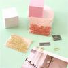 50pcs /bag Mini Heart Clip Bookmark Binder Clip Office Accessories Paper Clips Patchwork Clip Gold Rose Gold Color