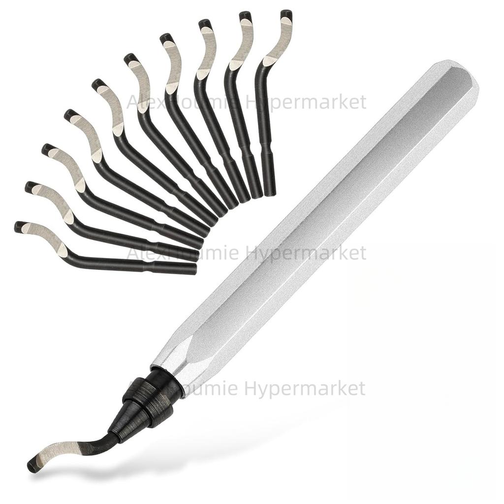 Deburring Remover Cutting Tool RB1000 Metal Handle and BS1010 Rotary Deburr Blade Replacement for Resin PVC Plastic 3D Printing