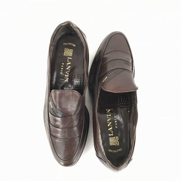 Lanvin Leder Slipper Loafer Schuhe Braun 24.5(GEBRAUCHT)